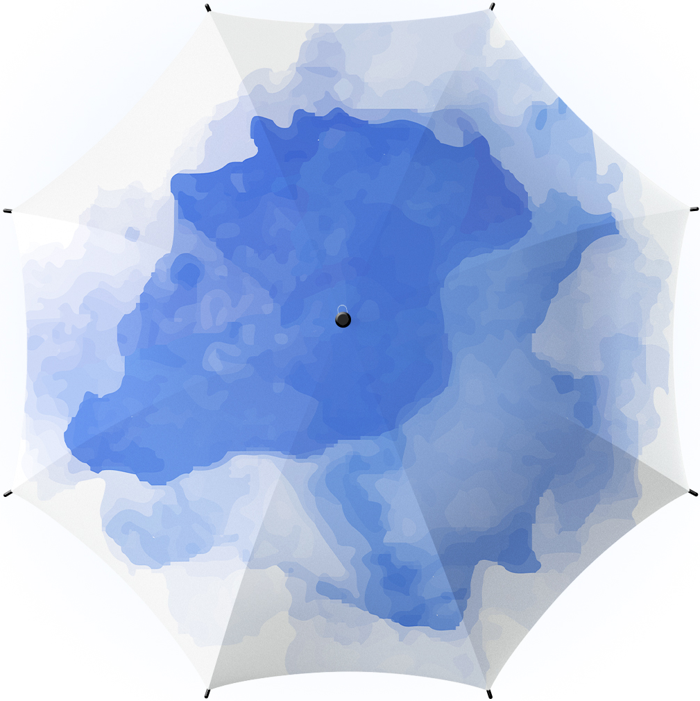 Artisan Chinese Ink Wash Sun & Rain Umbrella Sun Protection&Rainproof