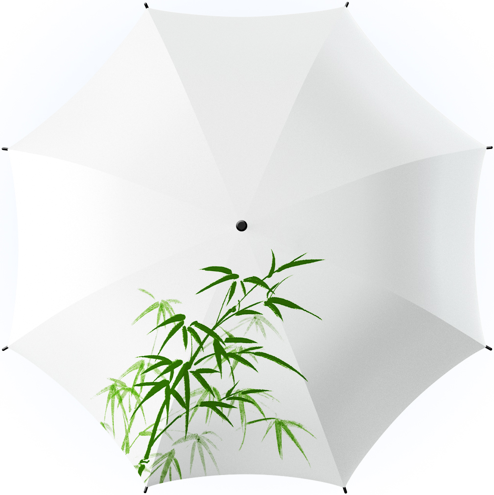 Artisan Chinese Ink Wash Sun & Rain Umbrella Sun Protection&Rainproof