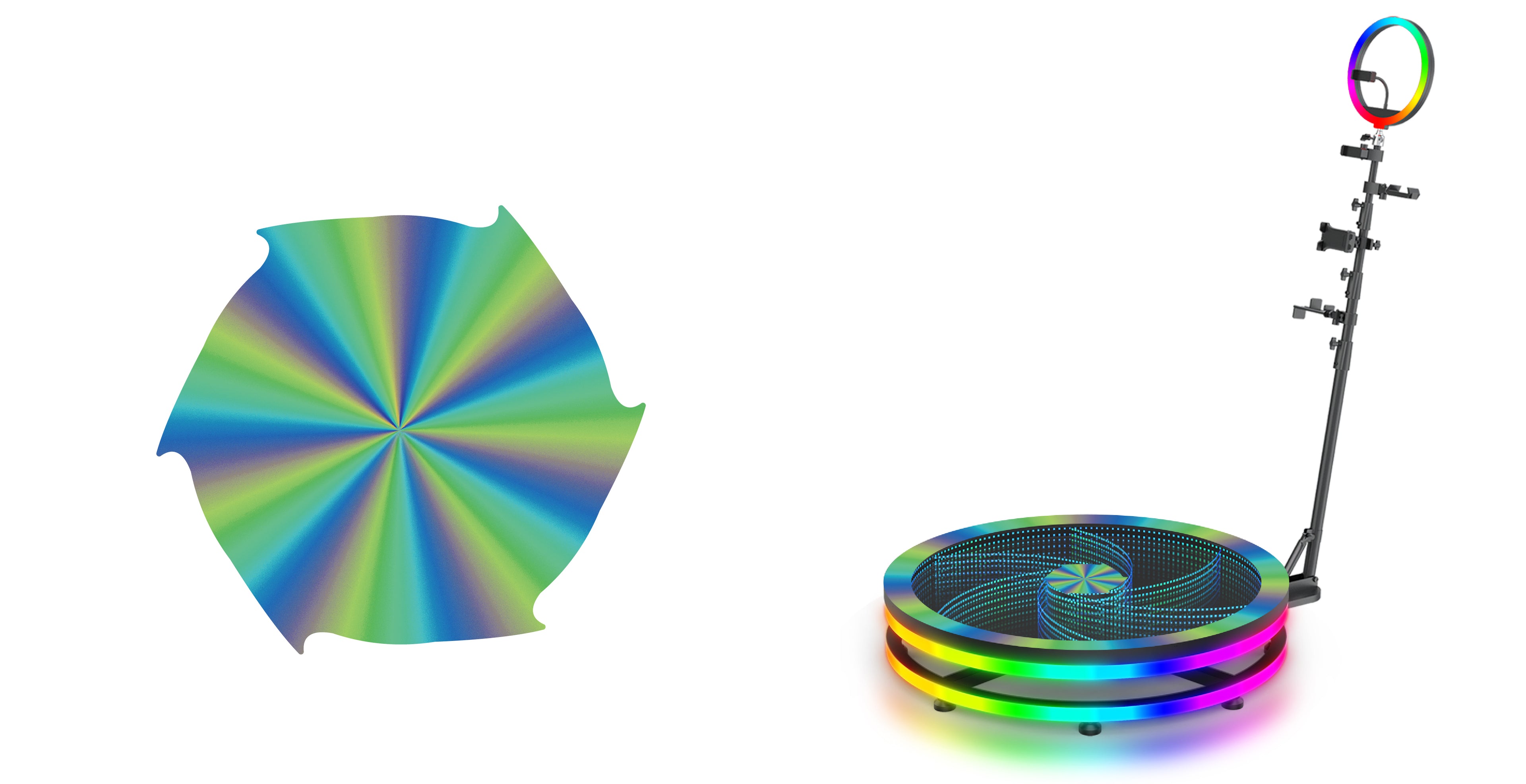 Glass Abyss Light Box Style 360° Photo Booth Slow Motion Rotating Selfie Dynamism Video Photography