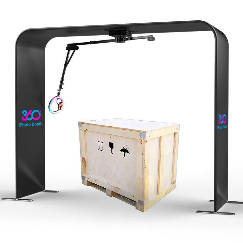 Overhead 360° Photo Booth with LED Fill Light Printing Logo Bluetooth Remote