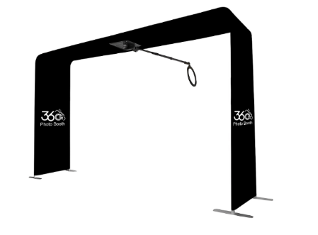 Overhead 360° Photo Booth with LED Fill Light Printing Logo Bluetooth Remote
