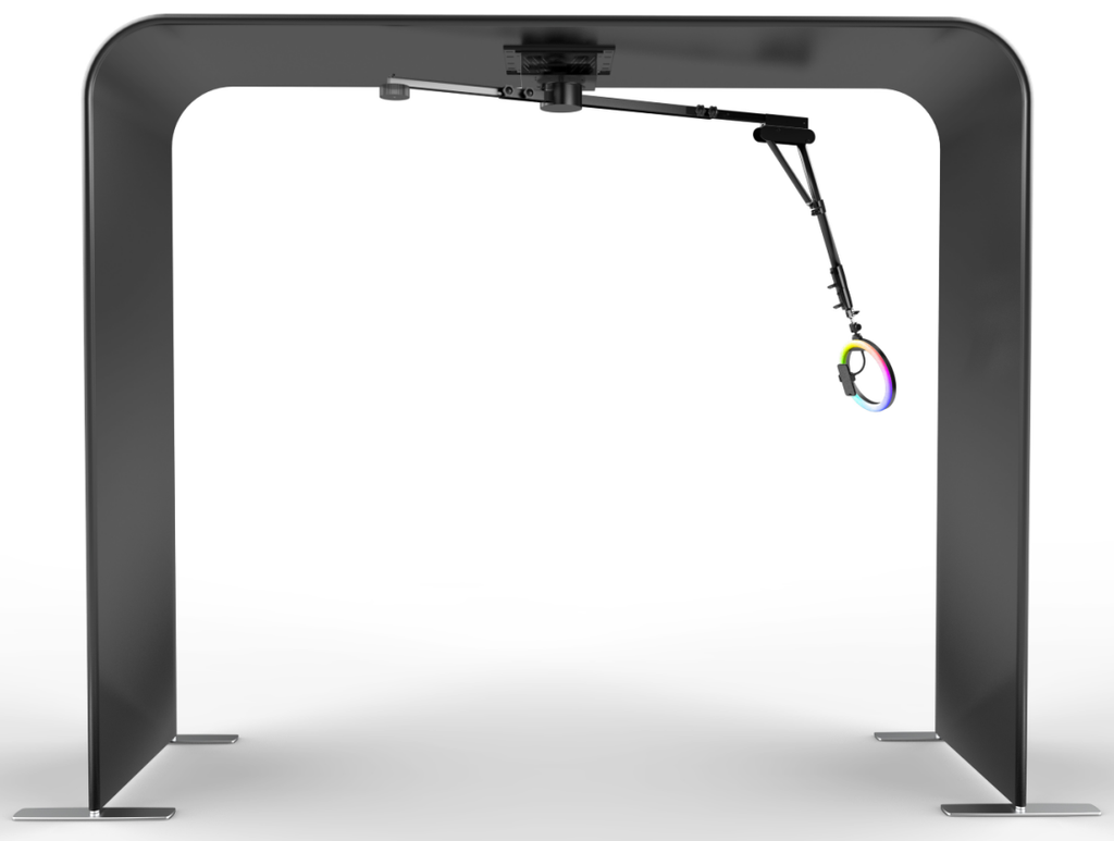 Overhead 360° Photo Booth with LED Fill Light Printing Logo Bluetooth Remote