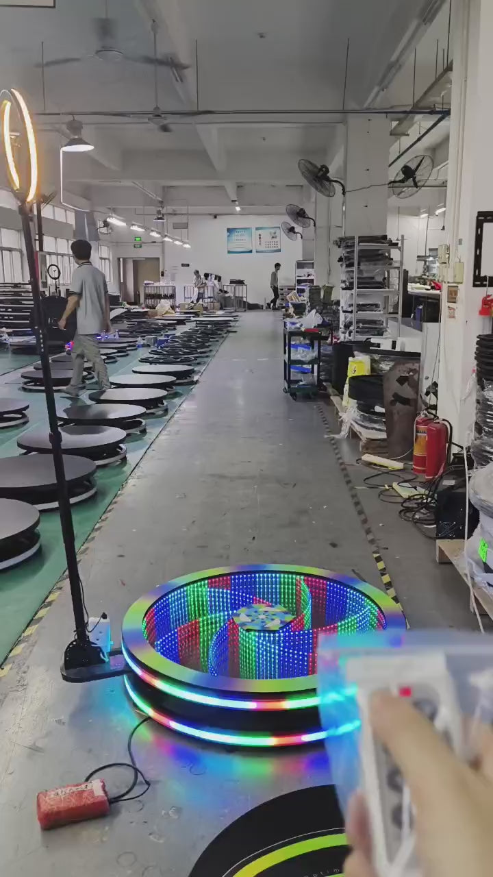 Glass Abyss Light Box Style 360° Photo Booth Slow Motion Rotating Selfie Dynamism Video Photography