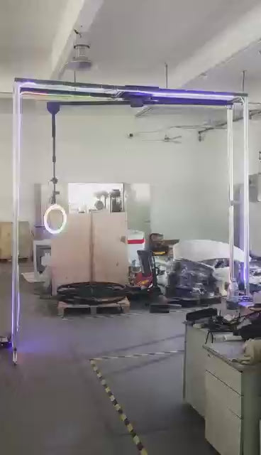 Overhead 360° Photo Booth with LED Fill Light Printing Logo Bluetooth Remote